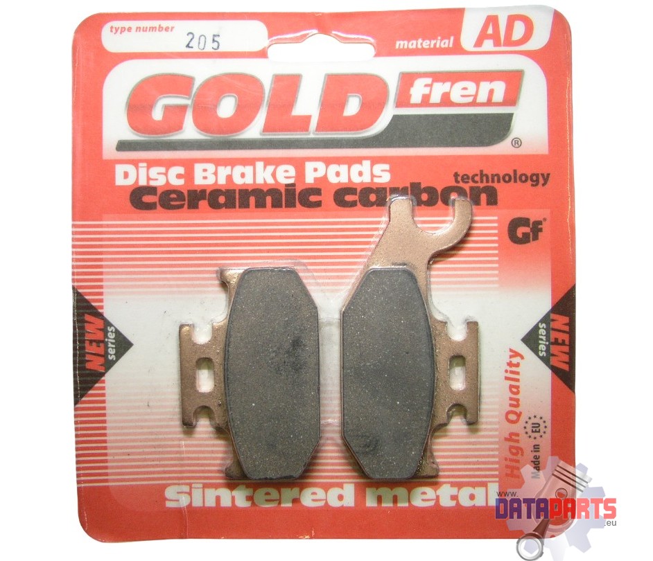 RIGHT RR FR BRAKE PADS GOLDFREN SEMI-METAL "AD"